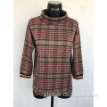 China Women's knitted jacquard pullover Supplier